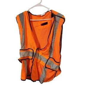 Orange safety vest safety works